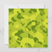 Säuregrüne Camouflage; Party zur Altersvorsorge ei Einladung (Rückseite)