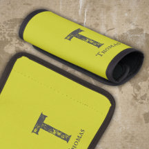 Säuregrüne Festfarbe Grau Initialen und Name