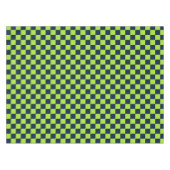 Säuregrüne schwarze Schachbrettmuster-Tischdecke Tischdecke (Vorderseite (Horizontal))