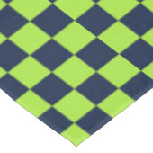 Säuregrüne schwarze Schachbrettmuster-Tischdecke Tischdecke (Schrägansicht)