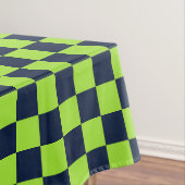 Säuregrüne schwarze Schachbrettmuster-Tischdecke Tischdecke (Beispiel)