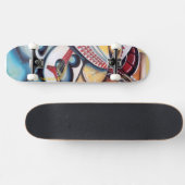Saurer Jazz vorbei: Albert-Rätsel Skateboard (Horizontal)