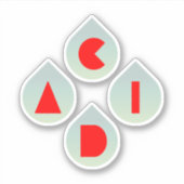 saurer Regen Aufkleber (Vorderseite)