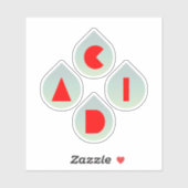 saurer Regen Aufkleber (Blatt)