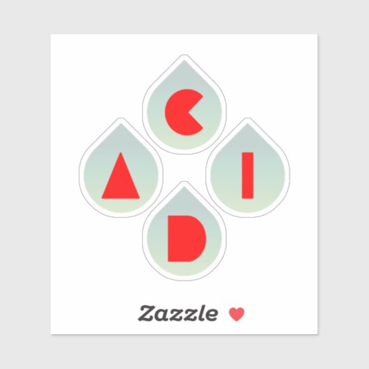 saurer Regen Aufkleber (Blatt)