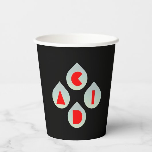 saurer Regen Pappbecher (Rückseite)