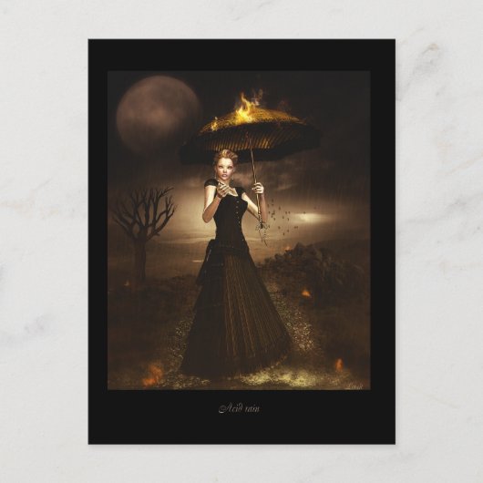 saurer Regen Postkarte (Vorderseite)