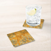 Säurerostpfade Rechteckiger Pappuntersetzer (Vor Ort)