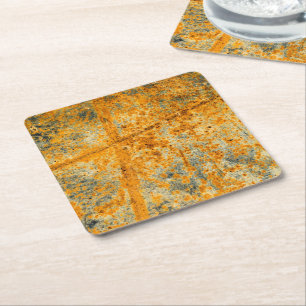 Säurerostpfade Rechteckiger Pappuntersetzer