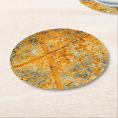 Säurerostpfade Runder Pappuntersetzer (Angewinkelt)