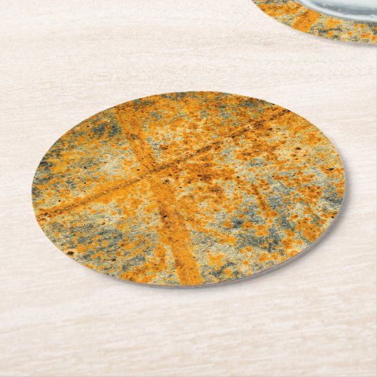 Säurerostpfade Runder Pappuntersetzer (Angewinkelt)