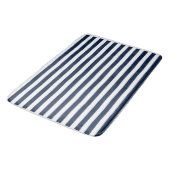 Saures Blau und Weiße Streifen Bath Mat Rug Badematte (Schrägansicht)
