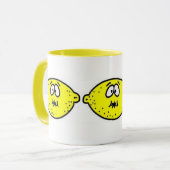 Saures Zitronen-Gesicht Tasse (Vorderseite Links)
