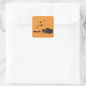 Säurewarnzeichen Quadratischer Aufkleber (Tasche)