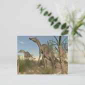 Saurolophus-Dinosaurier - 3D-Darstellung Postkarte (Stehend Vorderseite)
