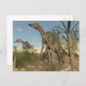 Saurolophus-Dinosaurier - 3D-Darstellung Postkarte (Vorne/Hinten)