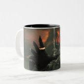 Sauron mit Hand Zweifarbige Tasse (Vorderseite Links)