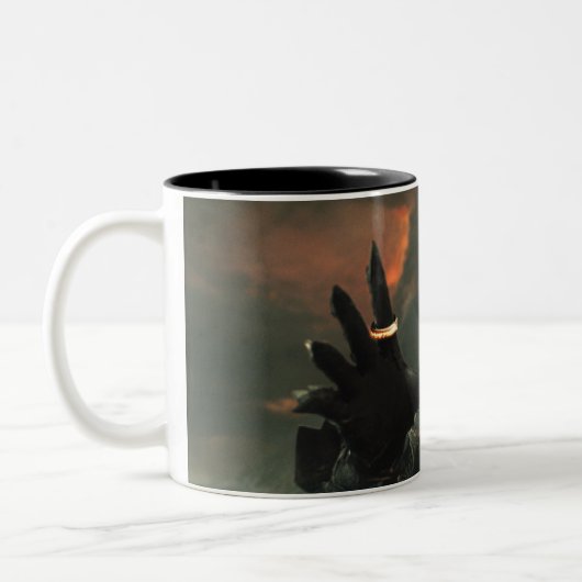 Sauron mit Hand Zweifarbige Tasse (Links)