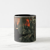 Sauron mit Hand Zweifarbige Tasse (Mittel)