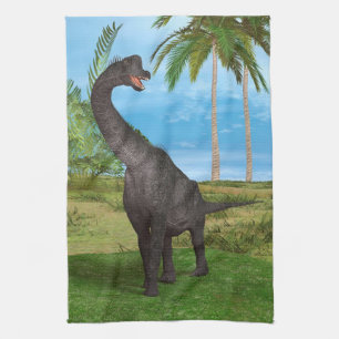 Sauropode-Dinosaurier in einer tropischen prähisto Handtuch