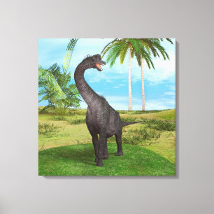 Sauropode-Dinosaurier in einer tropischen prähisto Leinwanddruck