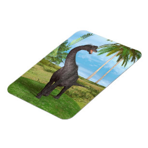 Sauropode-Dinosaurier in einer tropischen prähisto Magnet