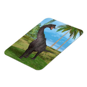 Sauropode-Dinosaurier in einer tropischen prähisto Magnet
