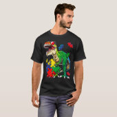 Saurus Dinosaur Saurus Autism Awareness T-Shirt (Vorne ganz)