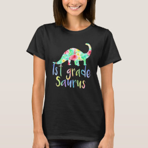 Saurus Floral Dinosaurier Lehrerin zurück zu S T-Shirt