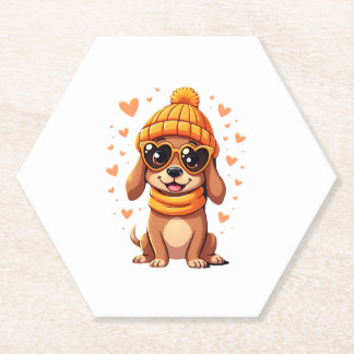 Sausage Dog Heart Doxie Girl Valentine's Day Women Untersetzer