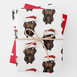 Sausage Hund Weihnachtswrapping Papier