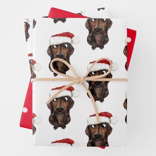 Sausage Hund Weihnachtswrapping Papier (Beispiel)