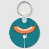 Sausage on a fork schlüsselanhänger (Vorderseite)