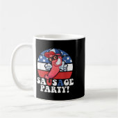 Sausage Party American Flag Usa Bbq Funny 4th Of J Kaffeetasse (Links)