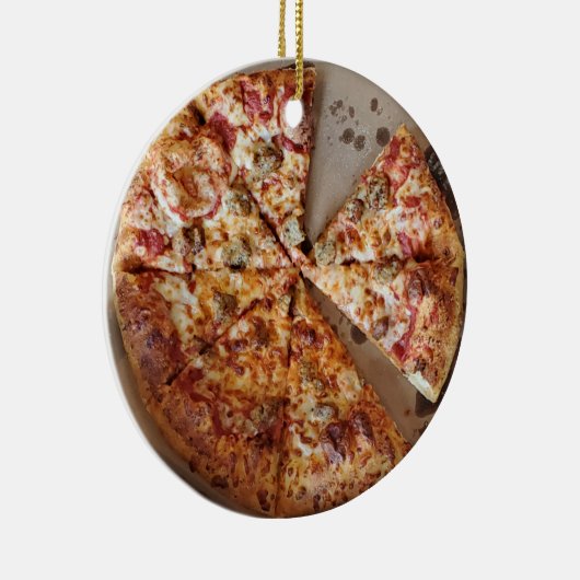 Sausage Pizza Thick Crust Weihnachtsfest Keramik Ornament (Rechts)