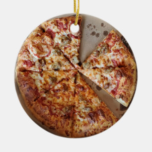 Sausage Pizza Thick Crust Weihnachtsfest Keramik Ornament