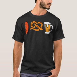 Sausage Pretzel I Liebe Oktoberfest Bayern T-Shirt