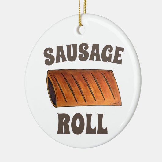 Sausage Roll British Savory Pastry Snack UK Keramik Ornament (Links)