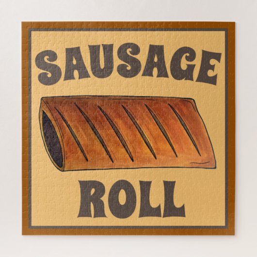 Sausage Roll British Savory Pastry Snack UK Puzzle (Vertikal)