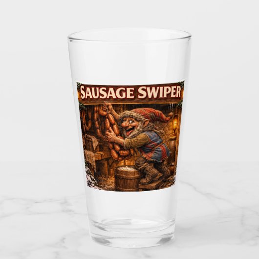 Sausage Swiper Yule Lad Glas (Vorderseite)