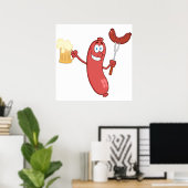Sausages And Beer Poster (Heimbüro)