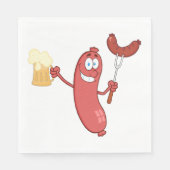 Sausages And Beer Serviette (Vorderseite)