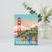 Sausalito California Postkarte (Stehend Vorderseite)