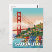 Sausalito California Postkarte (Vorne/Hinten)