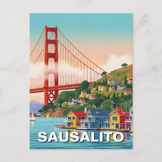 Sausalito California Postkarte (Vorderseite)