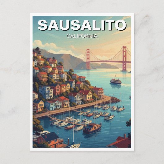 Sausalito California Postkarte (Vorderseite)