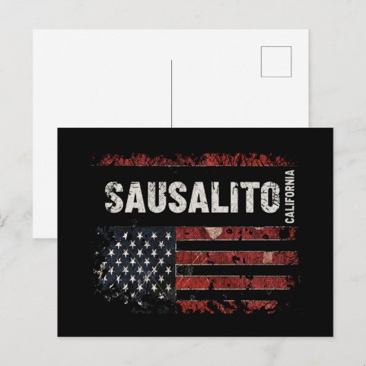 Sausalito California Postkarte (Vorne/Hinten)