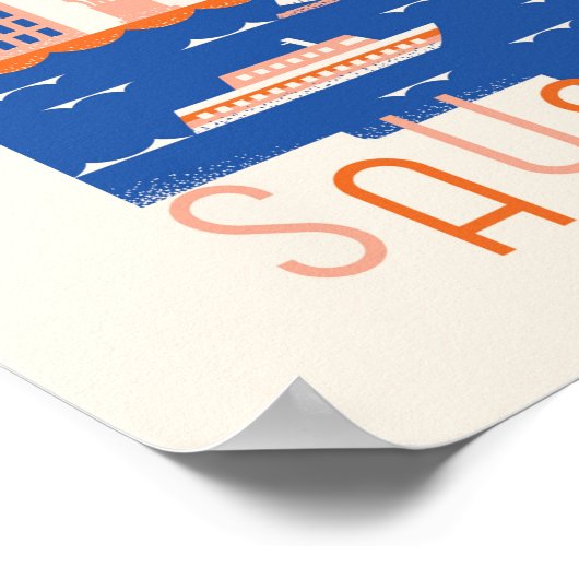 Sausalito California Travel Poster (Ecke)