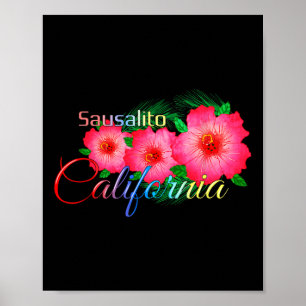 Sausalito California Tropical Blume Family Vacat Poster
