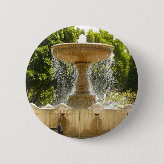 Sausalito Fountain California Travel Fotografy Button (Vorderseite)